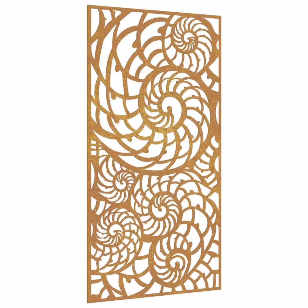 Berkfield Home Garden Shell Design Corten Steel Wall Decoration, Brown, W: 105 cm, H: 55 cm – 2