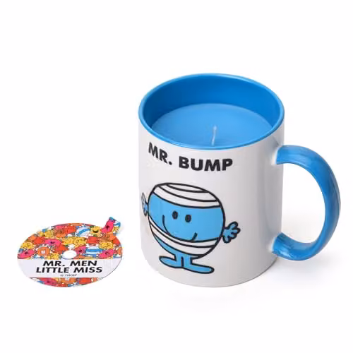 Mr. Men Little Miss Mr Bump Blueberry and Cedarwood Scented Reusable Mug Candle in Blue, 256g – 2