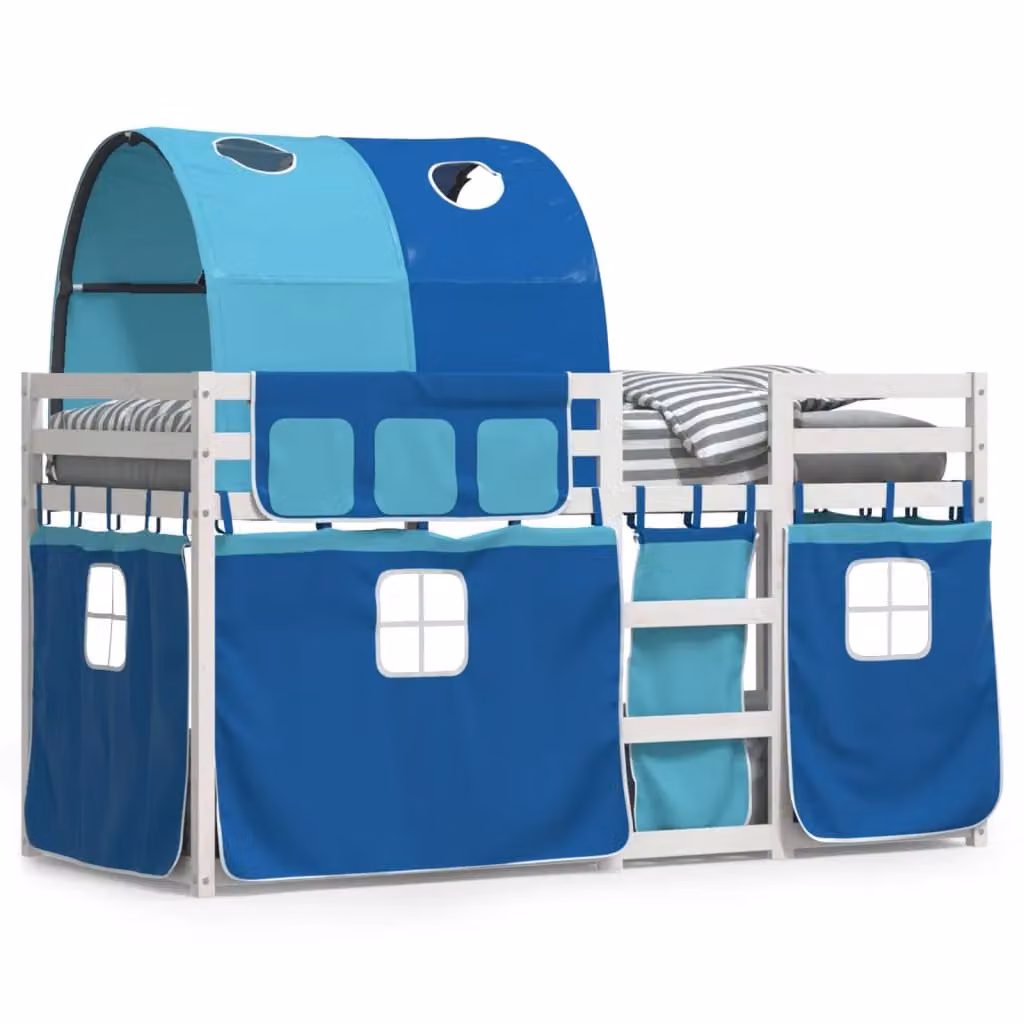 Berkfield Home Blue Solid Wood Pine House Frame Bunk Bed for Children W/D/H: 80 x 200 cm – 2