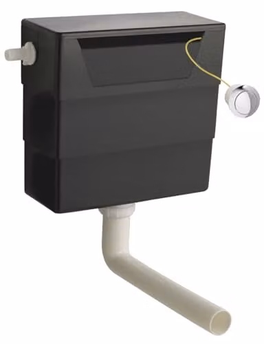 Nuie Black Concealed Dual Flush Water Saving Cistern