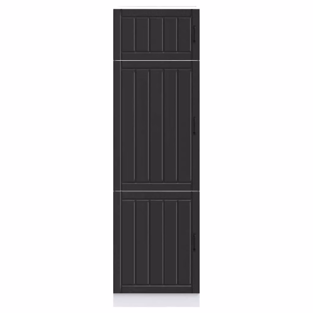Berkfield Home Lucca Black Kitchen Wall Unit with Hinged Doors – 3
