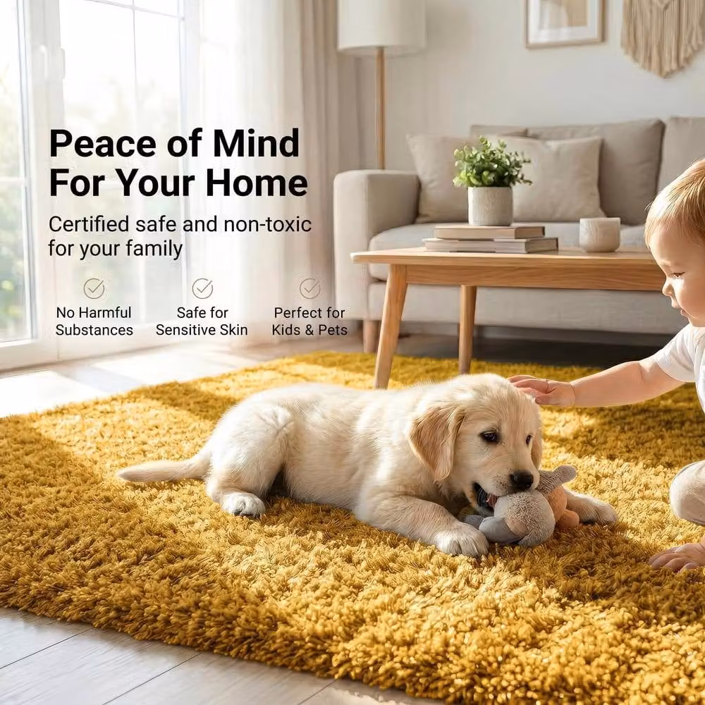 Bravich LTD Shaggy Area Rug in Yellow, W/D: 120 x 170 cm – 3