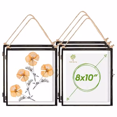 Nicola Spring Pack of 5 Metal Hanging Photo Frames, Black, Fits 20 x 25 cm – 1