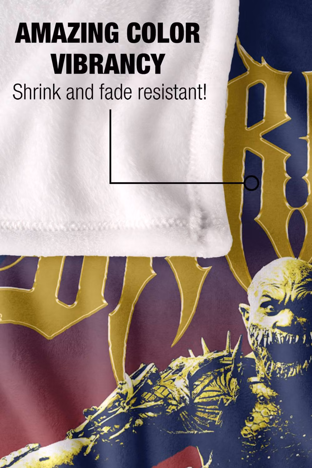 Warner Bros. Mortal Kombat 2 Baraka Throne Silky Touch Super Soft Fluffy Throw Blanket, Extra Large, Multicolour – 5