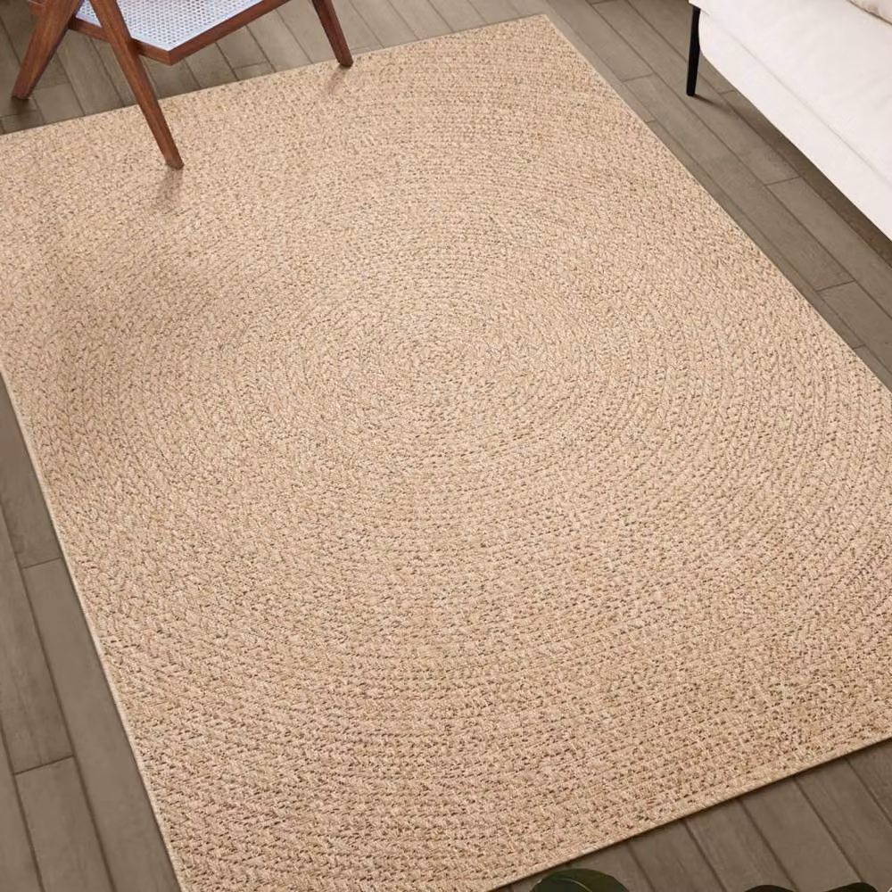Berkfield Home ZIZUR Indoor and Outdoor Rug, Jute Look, Light Brown, W/D/H: 80 x 200 cm – 2