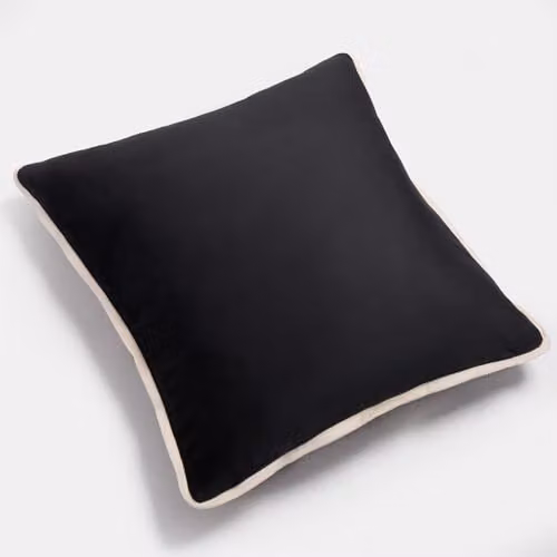 OHS Set of 2 Matte Velvet Square Cushion Covers with Piped Edges, Multicolour – 4