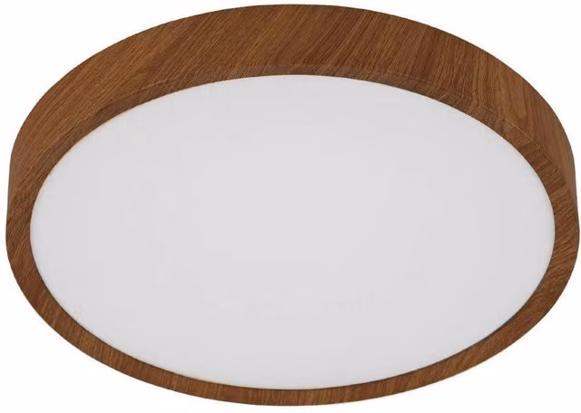 Eglo Musurita LED Ceiling Light with Brown Wood Effect Finish and White Diffuser – 2