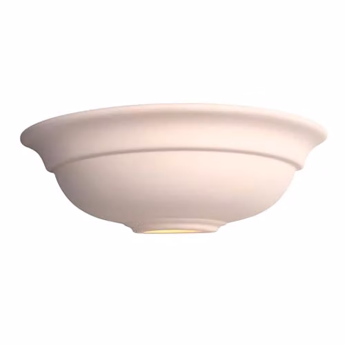 Netlighting Hillside White Unglazed Ceramic Indoor Wall Uplighter with E27 Socket