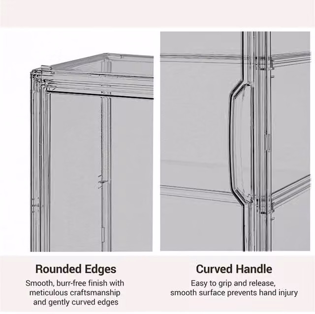 Nordara 3-Tier Stackable Acrylic Figure Display Case with Magnetic Door in Transparent Plastic – 1