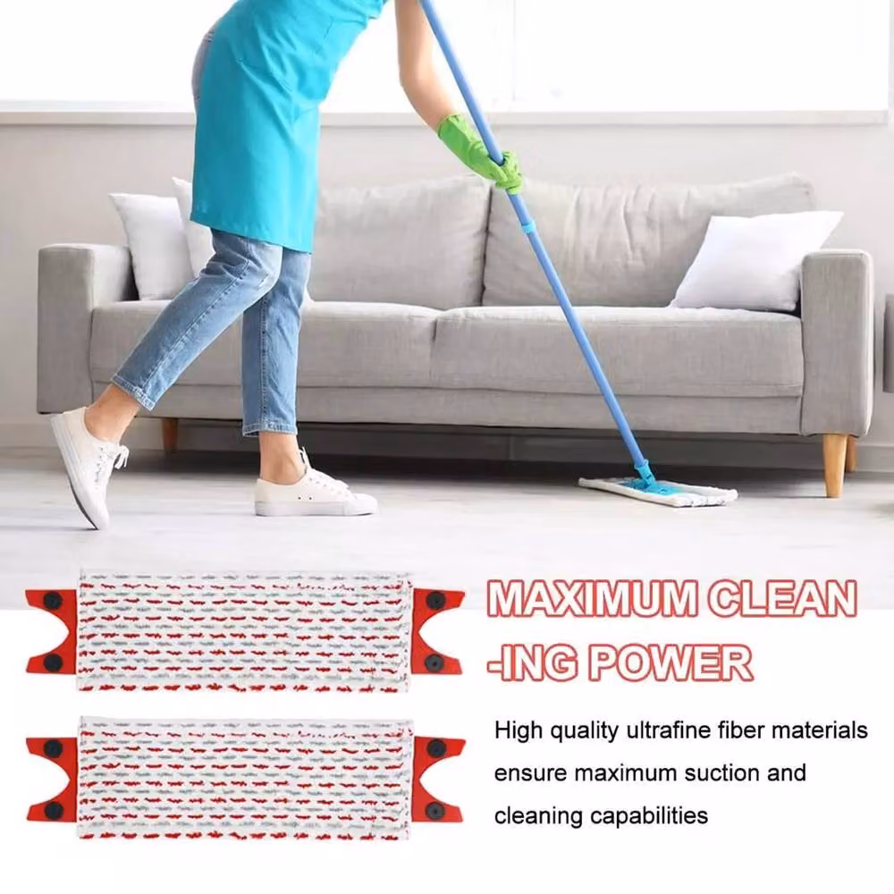 PAWNORA 6-Pack Spray Mop Head Replacement in Red – 2