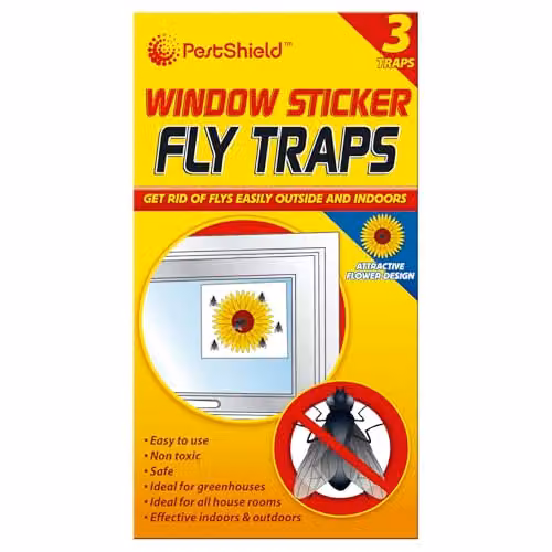 PestShield Yellow Window Sticker Fly Traps – 2