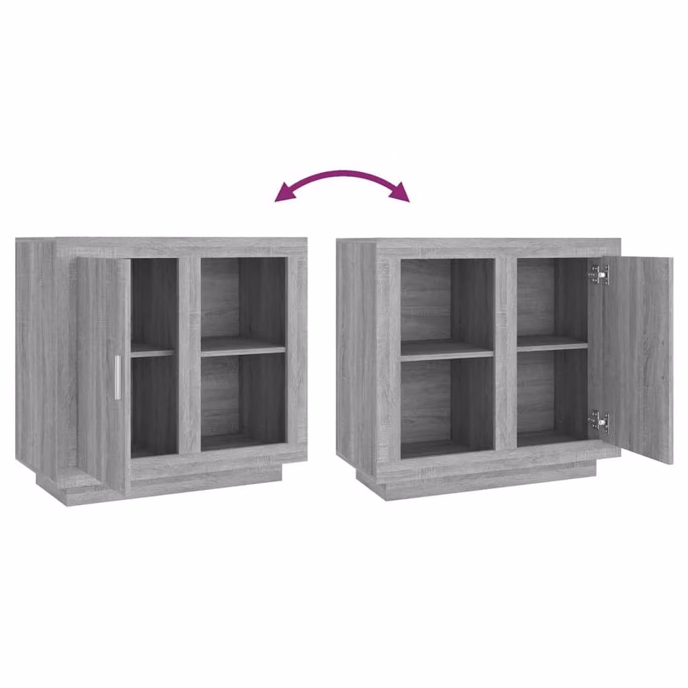 Berkfield Home Sonoma Grey Modern Matt Sideboard – 4