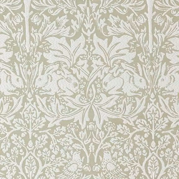 William Morris At Home Brother Rabbit Woven Fabric in Green