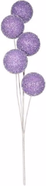 KDMD Purple Sparkle Christmas Bauble Spray, 61 cm