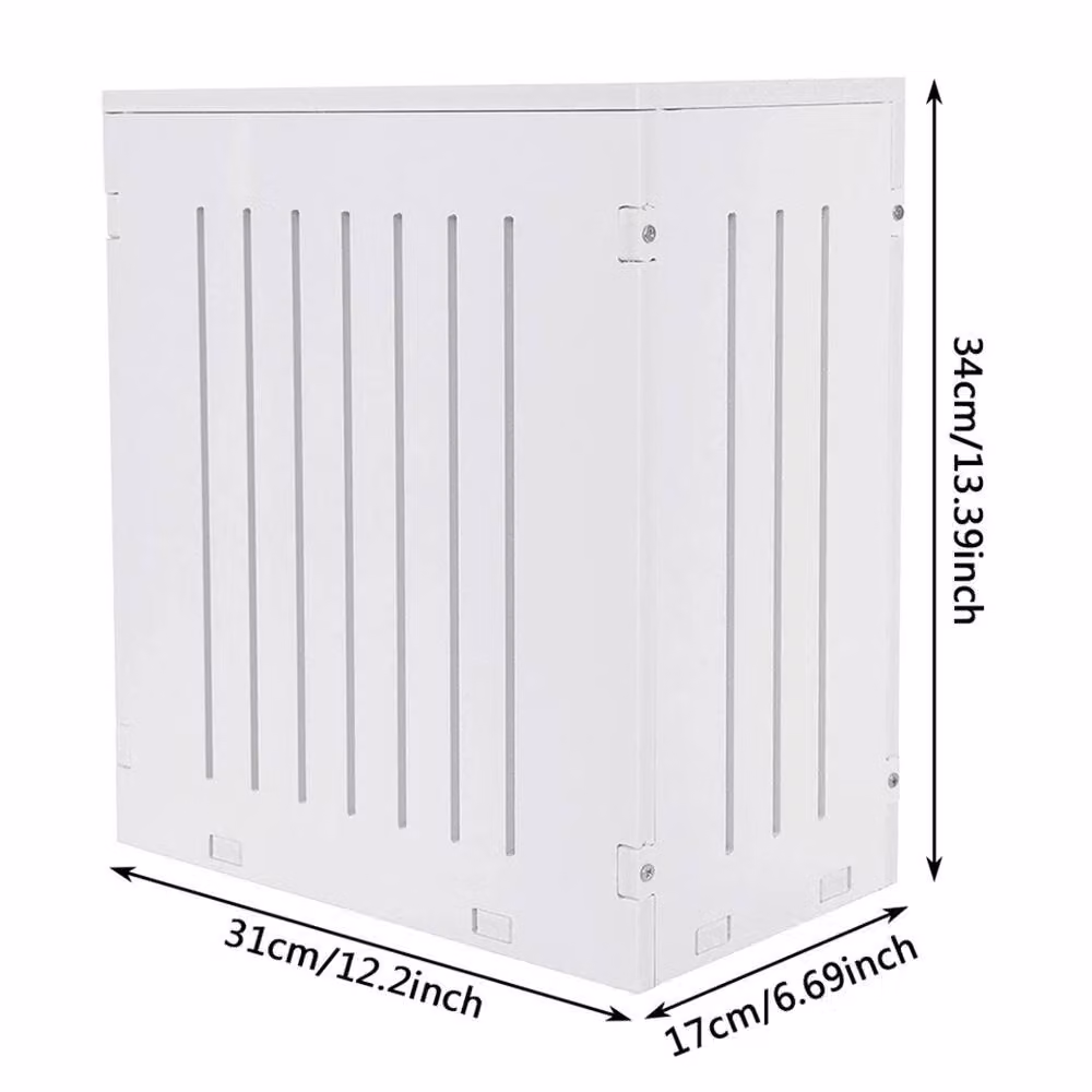 Nordara White Plastic Bathroom Toilet Cleaning Product Storage with Lid and Handles – 2