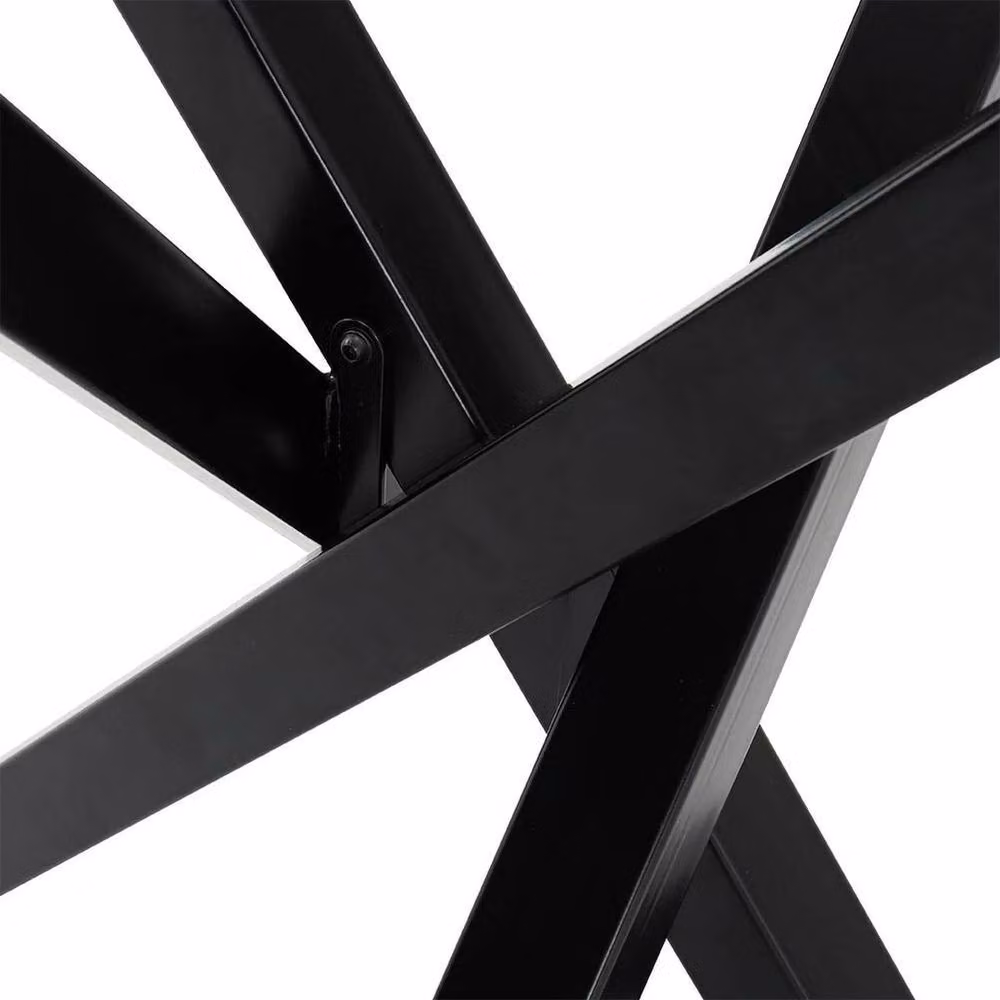 Kelvenix Heavy Duty Cross 4 Legs Steel Table in Black, W: 1000 cm, D: 52 cm, H: 71 cm – 3