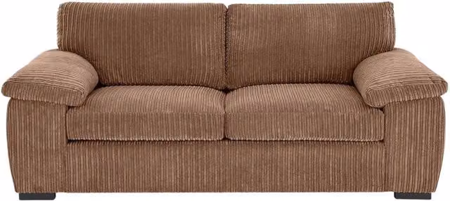 SOFASELECTION UK Amalfi 2 Seater Jumbo Cord Upholstered Sofa in Black and Beige