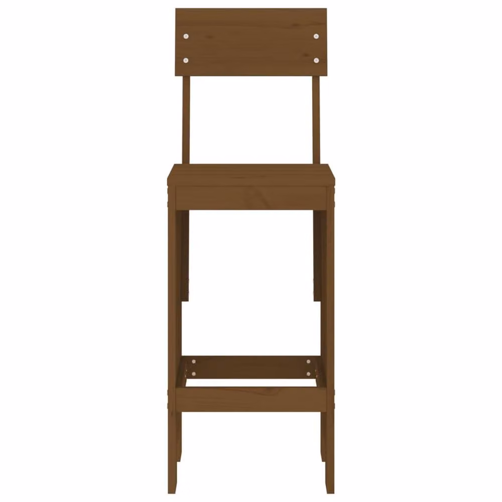 Berkfield Home Beautiful Bar Stools, Set of 2, Honey Brown Solid Pine Wood, W/D/H: 40 x 48.5 x 115.5 cm – 4