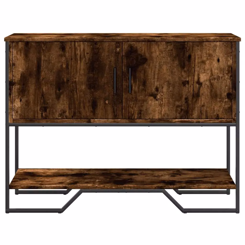 Berkfield Home Smoked Oak Console Table in Brown, W/D/H: 100 x 35 x 74.5 cm – 3