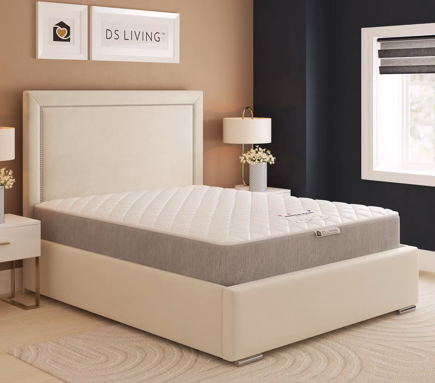 DS Living Elevate Memory Hybrid Essentials Mattress in Grey, W/D/H: 140 x 200 cm – 4