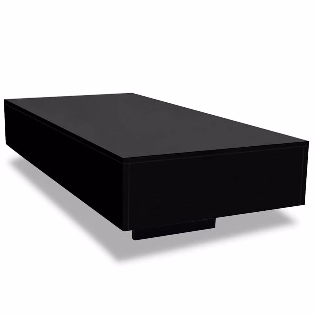 Berkfield Home Elegant Rectangular Coffee Table in High Gloss Black – 3