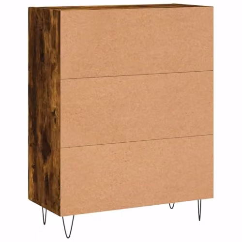 vidaXL Modern Sideboard and Storage Cabinet in Smoked Oak, W/D/H: 90 x 27.5 x 69.5 cm – 5