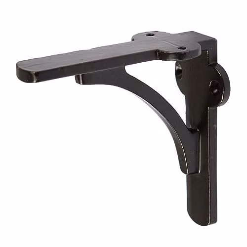 Hammer and Tongs Matt Black Curved Iron Shelf Brackets, Pack of 6, Depth: 100 mm – 5