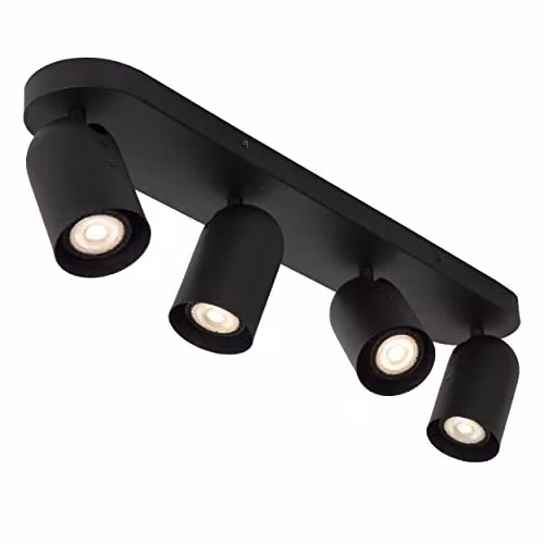Lucide Punch Dimmable and Adjustable Ceiling Spotlight Bar in Black with 4xGU10 LED Lamps – 3