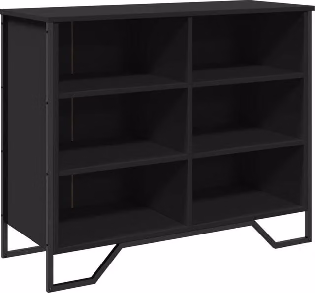 Berkfield Home Modern Black Matt Sideboard, W/D/H: 91 x 35.5 x 74.5 cm