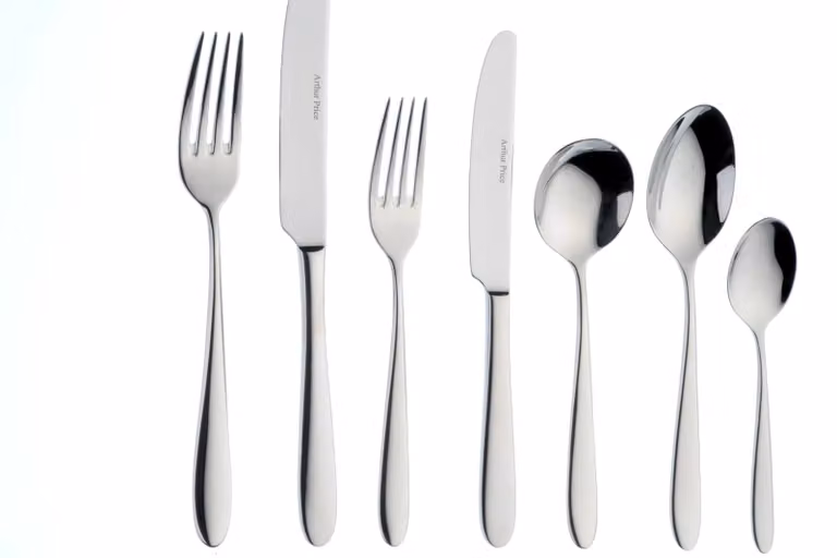 Arthur Price Willow Polished Stainless Steel 58 Piece 8 Person Canteen Cutlery Set in Silver