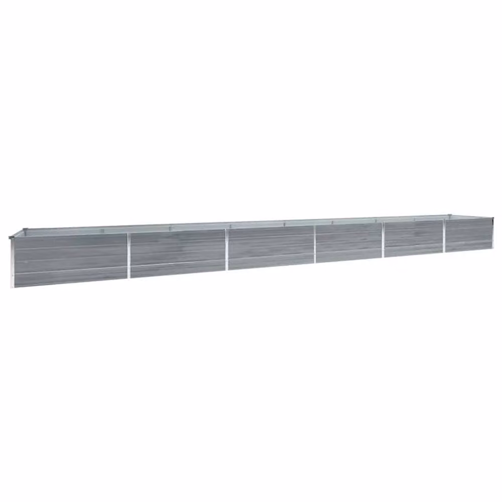 Berkfield Home Garden Galvanised Steel Raised Bed, Grey, W/D/H: 600 x 80 x 45 cm – 2