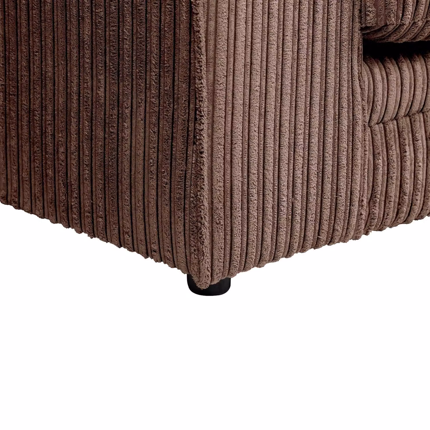 LUXURY LIFE Dylan Right Hand Facing Corner Sofa in Chocolate Brown Jumbo Cord Fabric – 4
