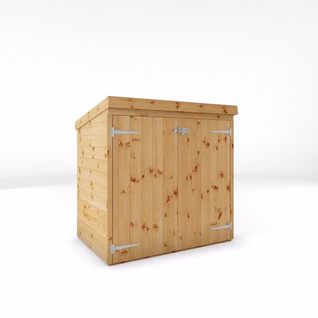 Mercia Brown Tongue and Groove Pent Mower Store with Double Doors, W: 144 cm, D: 152.4 cm, H: 143.6 cm – 2