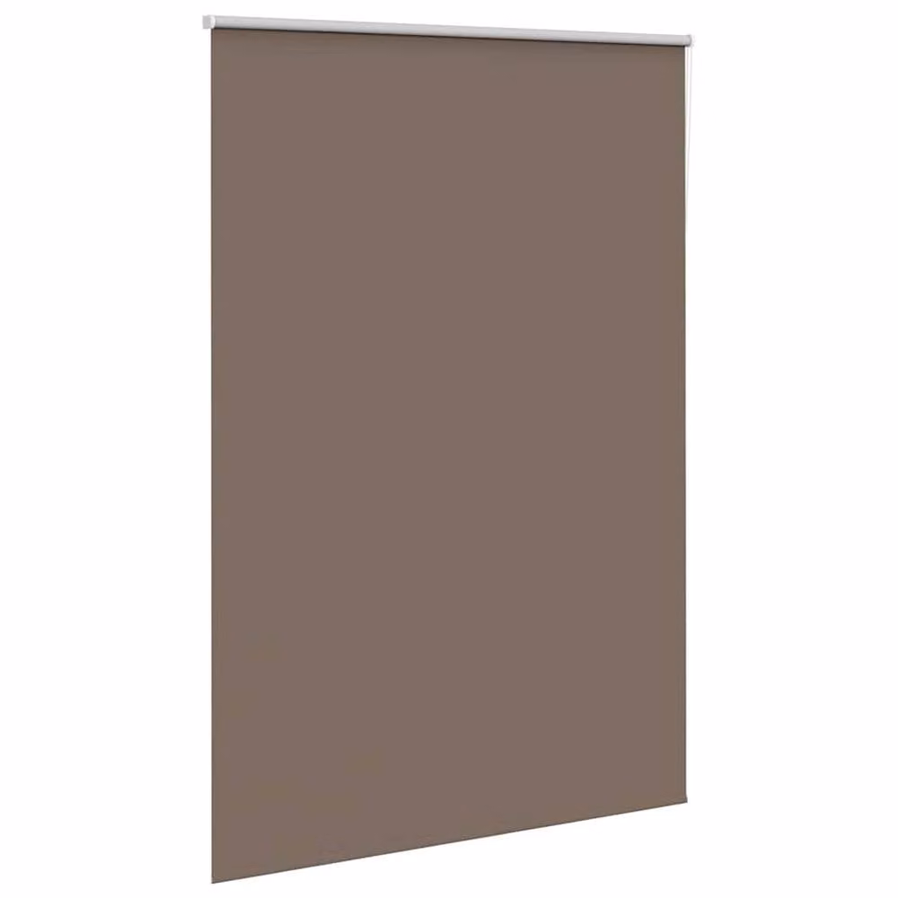 Berkfield Home Blackout Roller Blind in Light Grey and Brown, Thermal Insulating Polyester, W: 90 cm, H: 150 cm