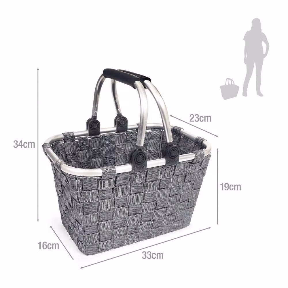EONLION Heavy Duty Storage Hamper Basket with Handles, Grey – 2