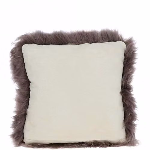 Fenland England Brown Real Sheepskin Fluffy Square Cushion, W/D/H: 40 x 40 x 40 cm – 3