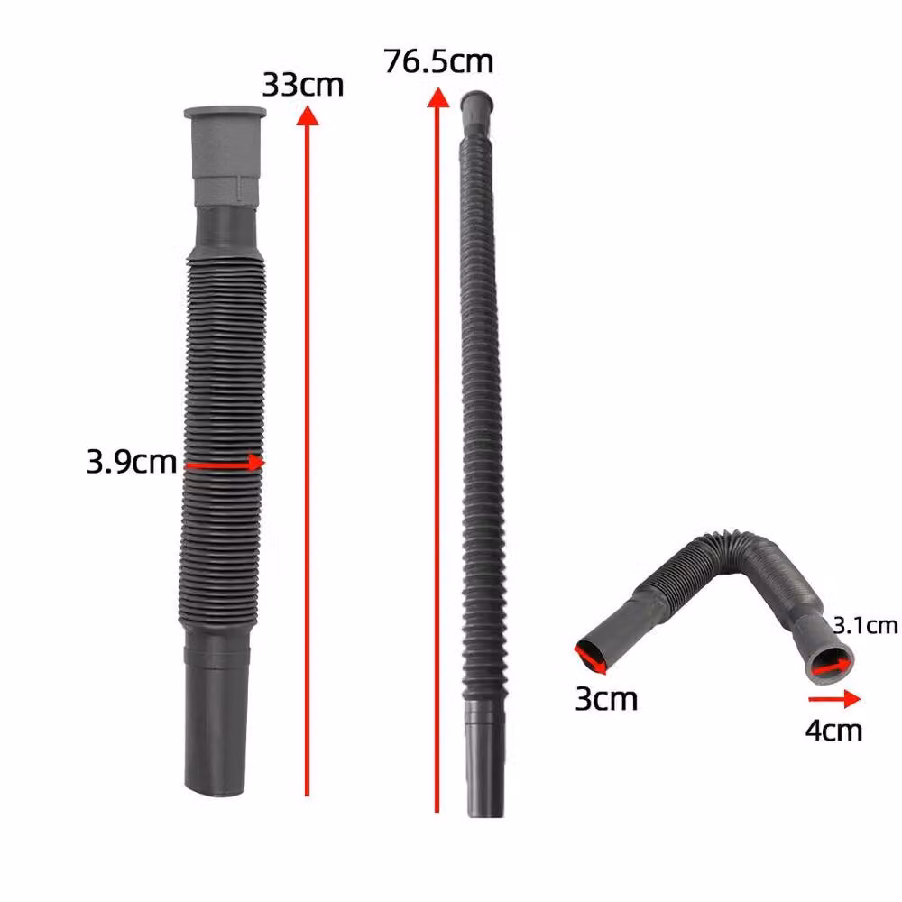 NESTLUNE 5-Piece Set of Collapsible Flexible Caravan and Motorhome Drainage Waste Pipes, Grey, W/D/H: 520 x 520 x 1000 cm – 2