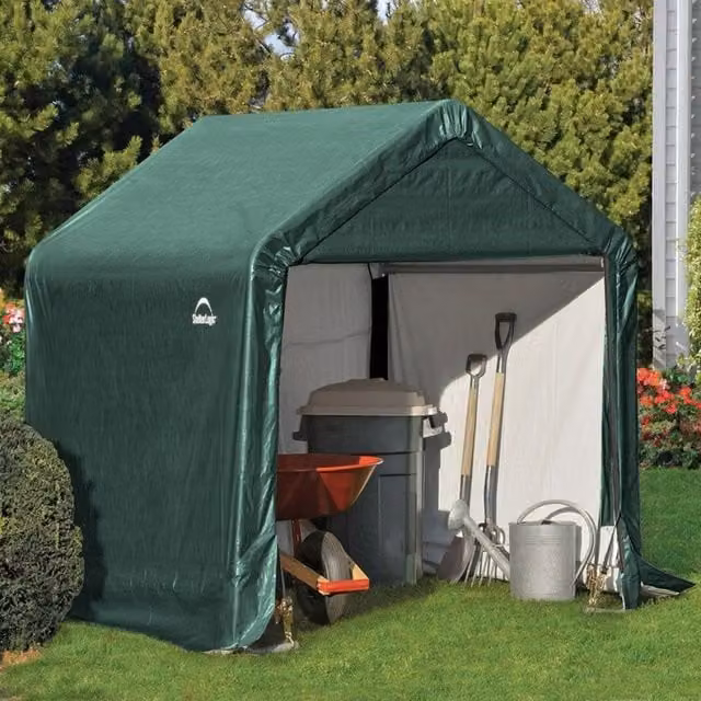 Rowlinsons 6x6 Gable Shed in Green, W: 180 cm, D: 180 cm, H: 180 cm