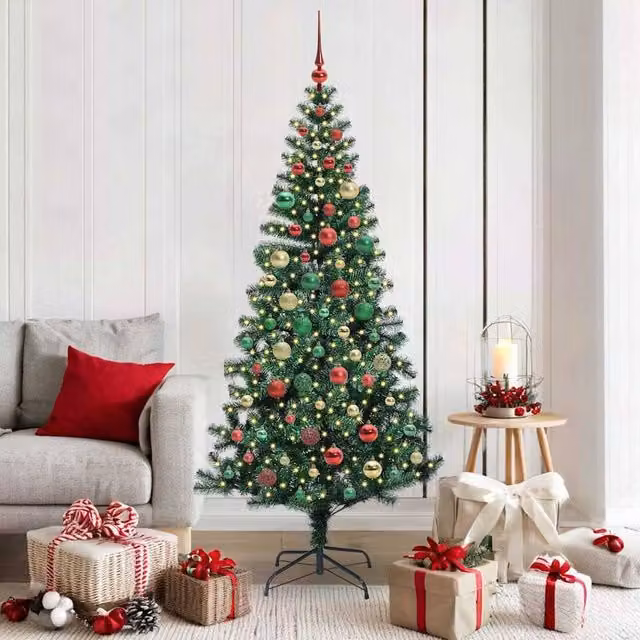 Berkfield Home Pre-lit Artificial Christmas Tree, Green, Height: 180 cm – 1