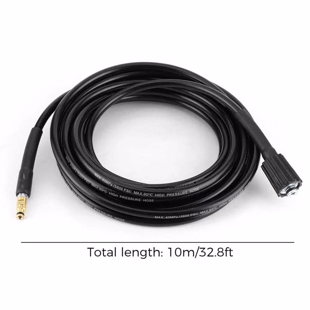 Nordara Heavy Duty Pressure Washer Hose M22 14 Replacement, 10m, Black – 2