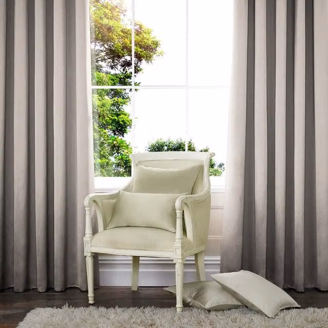 Terrys Tyrone Made to Measure Grey Blackout Fabric Panel Curtain