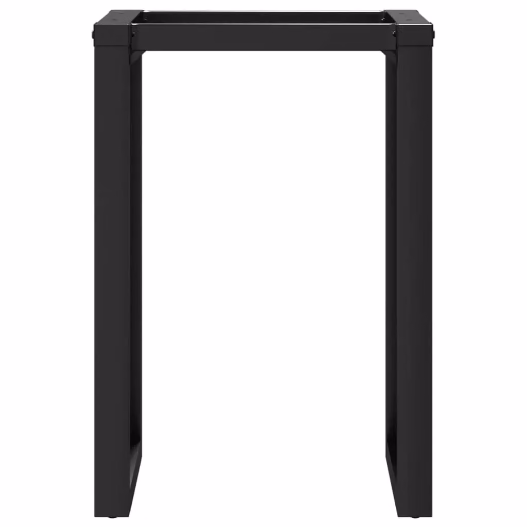 Berkfield Home O-Frame Dining Table Legs in Black Steel, W/D/H: 60 x 50 x 73 cm – 3