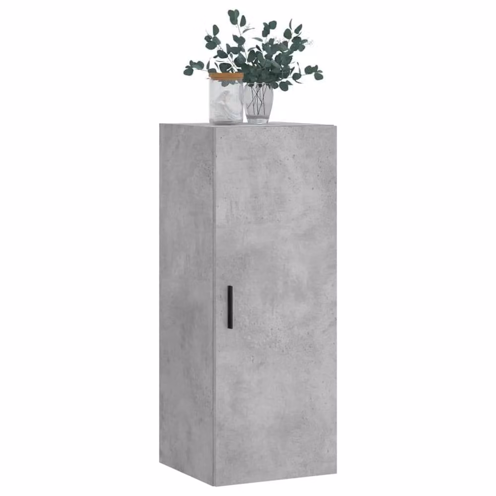 Berkfield Home Wall Mounted Cabinet in Concrete Grey, W/D/H: 34.5 x 34 x 90 cm – 2
