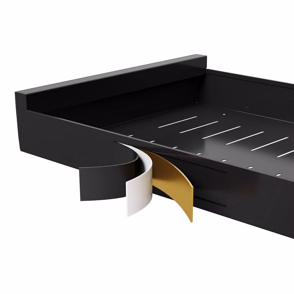 Livingandhome Metal Pull-Out Kitchen Cabinet Storage Rack Drawer Organiser in Black – 5