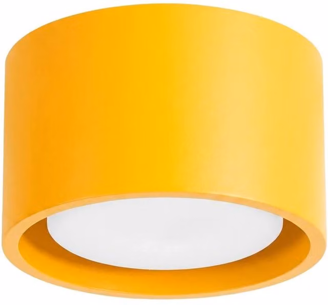 Sollux Lighting minimalist round ceiling lamp in yellow, W/D/H: 6 x 10 x 10 cm