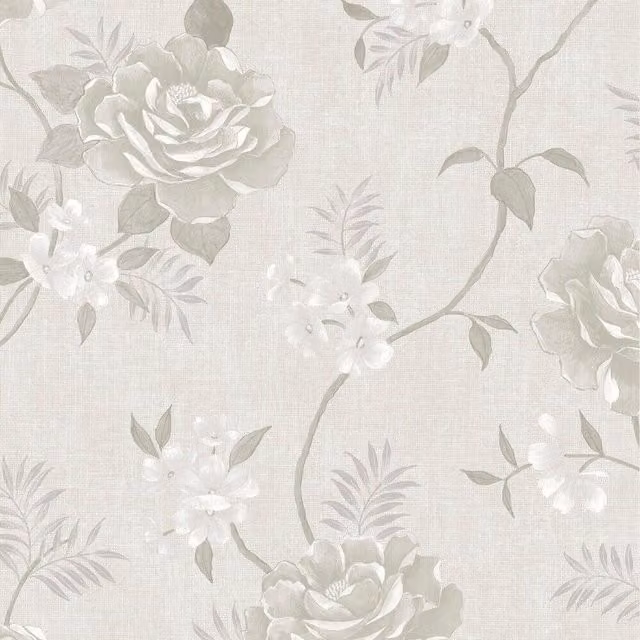 Muriva Darcy James Rosalind Floral Trail Botanical Flower Cream Wallpaper - Cream