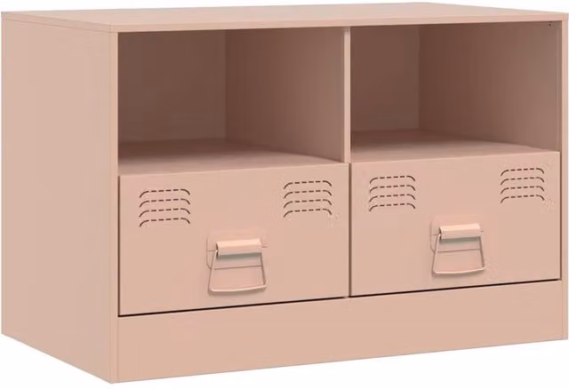 Berkfield Home Pink Metal TV Cabinet W: 67 cm, D: 39 cm, H: 44 cm – 1