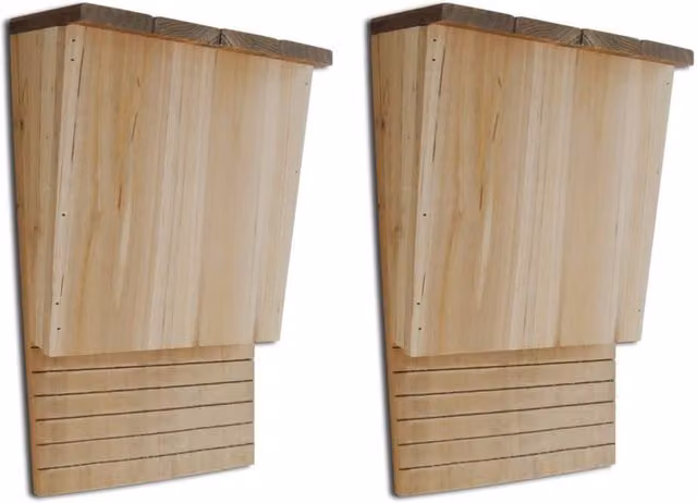Berkfield Home Metal Bat House Set of 2, Brown, H 34 x W 22 x D 12 cm – 1