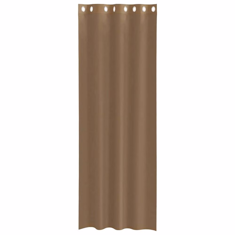 Berkfield Home Light Brown Voile Eyelet Curtains, 2 Pack, W: 140 cm, H: 260 cm – 3
