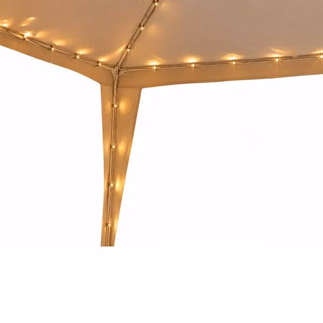Smart Garden Solar Powered 140 LED Gazebo String Lights in Black with Warm White Light – 2